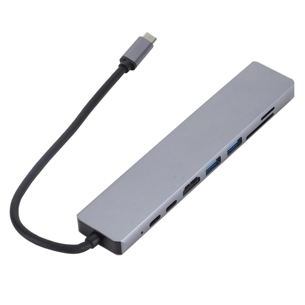 8-в-1 USB C концентратор Type-C адаптер-хаб док-станция многопортовый адаптер с 4K HD RJ45 Ethernet USB 2.0 PD портом зарядки Совместим с ПК Ноутбуком Телевизором