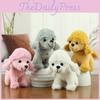 Charming Poodle Plush Toy Mini Dog Keychain Adorable Puppy Doll Machine Grab Plush