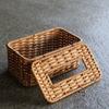 Plastic Napkin Holder Retro Style Carton Container Simple Imitation Rattan Tissue Box  Hotel