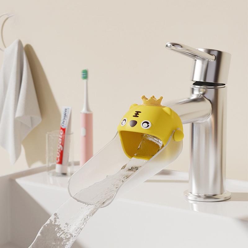 Удлинитель для крана с изображением мультфильма для детей, мытье рук в ванной, раковина, животные, аксессуары для кухни, удобный помощник для мытья детей