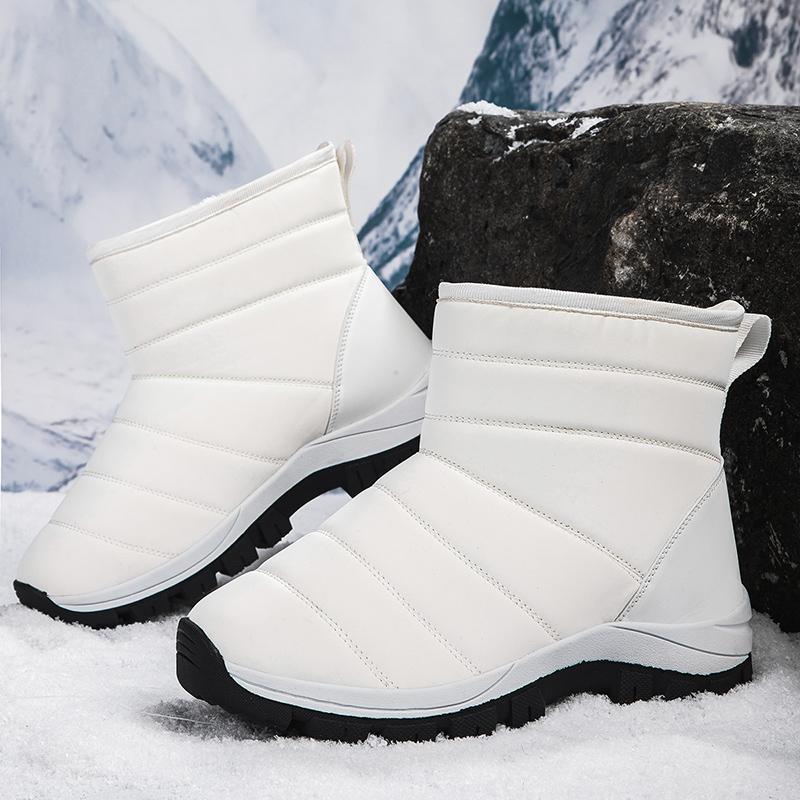 Ботильоны женские плюшевые теплые утолщенные водонепроницаемые повседневные ботинки женские кожаные ботинки женская модная повседневная обувь Botas Femenina