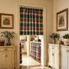 Ruffled Edge Farmhouse Plaid Kitchen Oven Skirt Cotton Privacy Partition Curtain  Porch