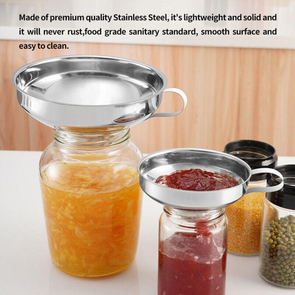 Кухонная воронка с широким горлом, серебряная воронка с большим отверстием, новая воронка для варенья