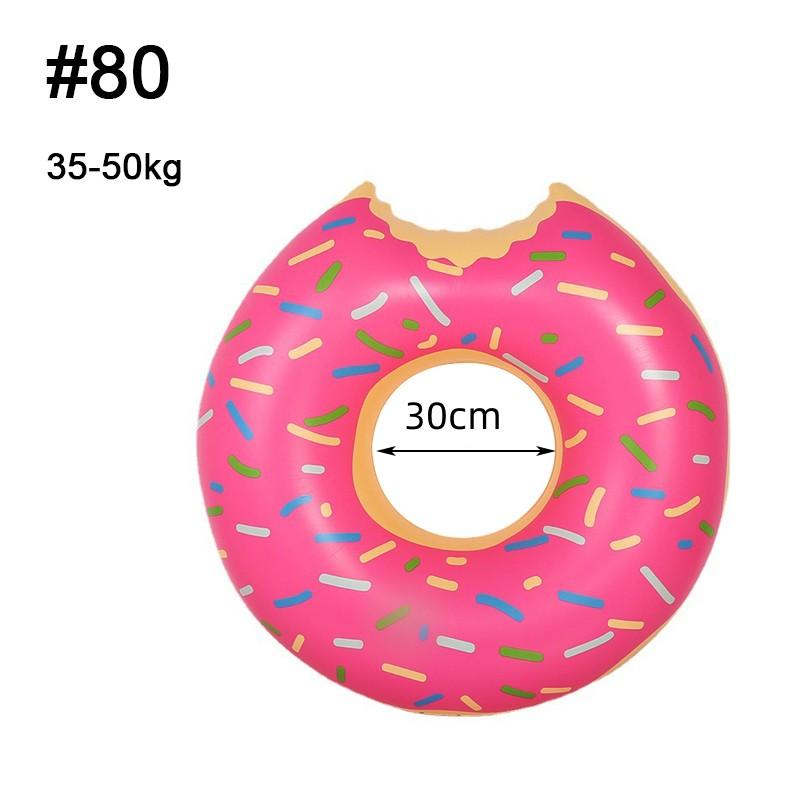 Inflatable Donut Swimming Ring Safe Pool Float Summer Outdoor Activitives Party Eco-Friendly Cute Kids Adult Swimming Circle