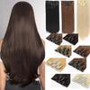 Long Straight Women Hair Extension Synthetic Fiber Hairpiece Daily Wear Long Straight Fake Hair for Women