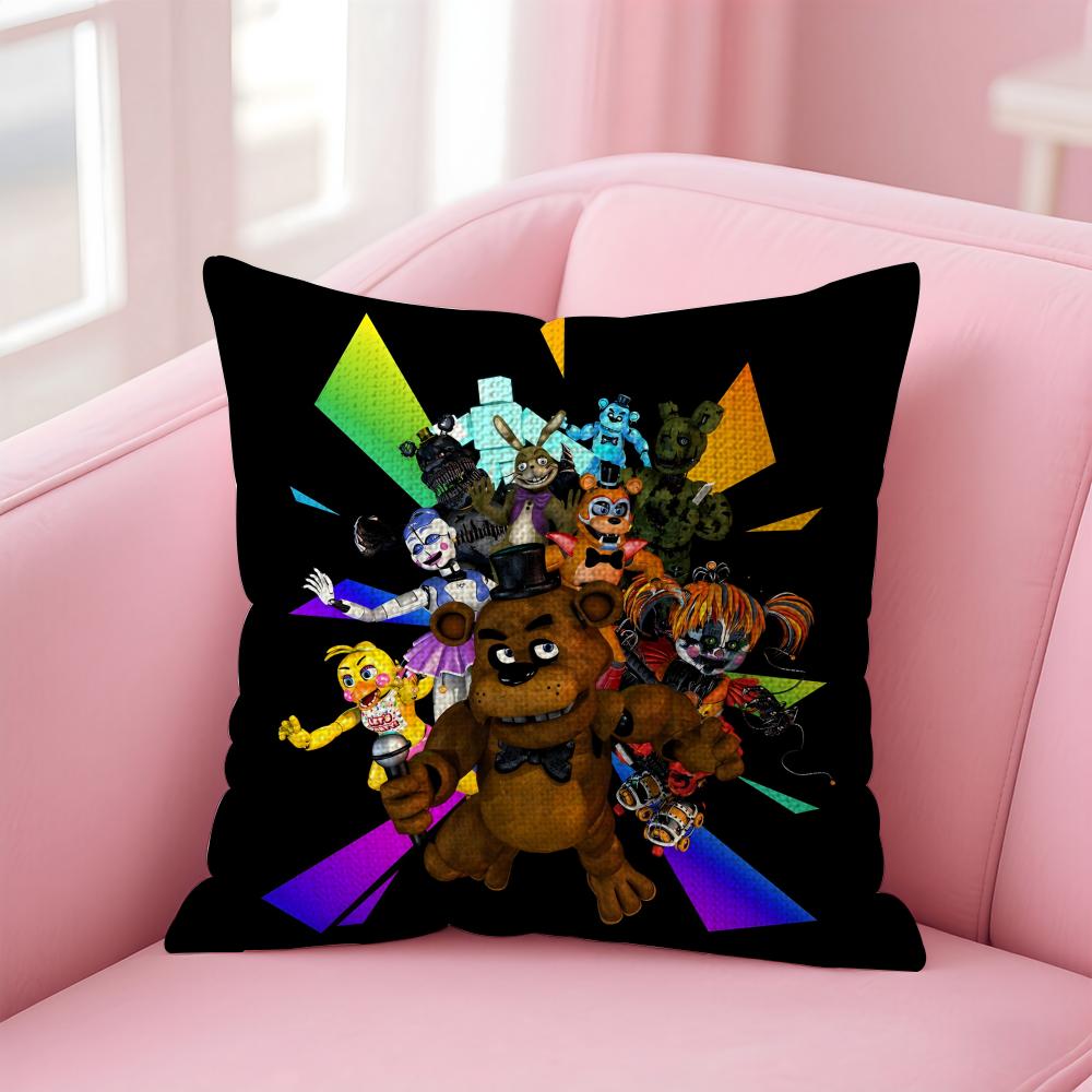 Чехол на подушку Five Nights at Freddys Натуральный лен Наволочка Двусторонний принт Декоративный чехол на диван Домашний декор Подарок