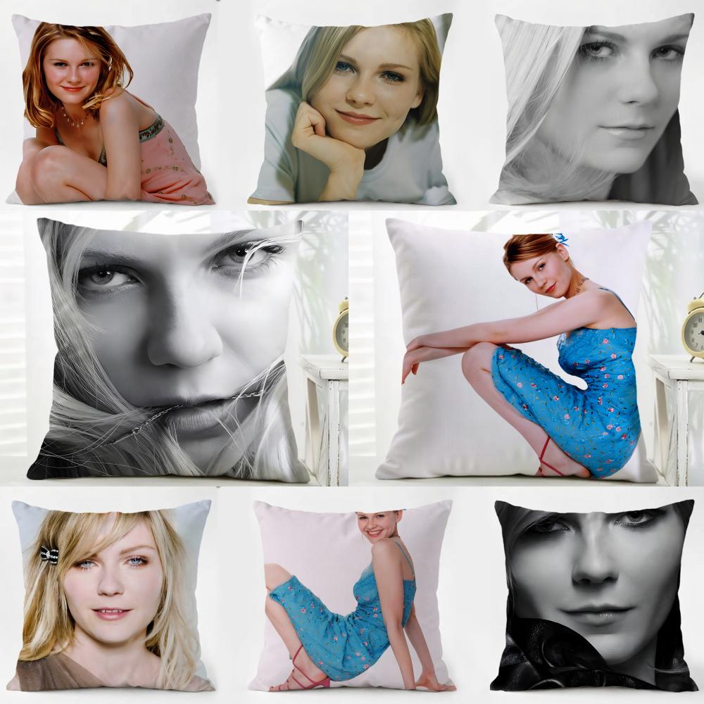 KKirsten Dunst Cushion Cover Pillow Case Soft Friendly Fabric Concealed Zipper