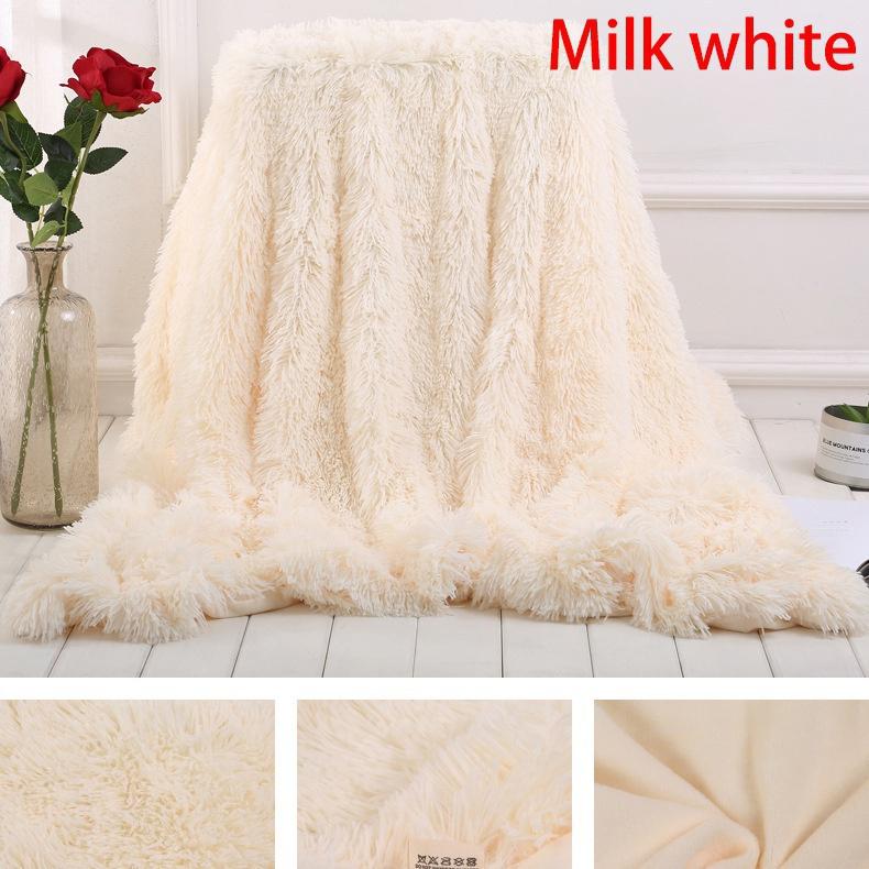 Мягкое одеяло из кораллового флиса из искусственного меха, зимнее теплое пушистое пушистое одеяло, роскошное плюшевое пушистое одеяло, постельное белье