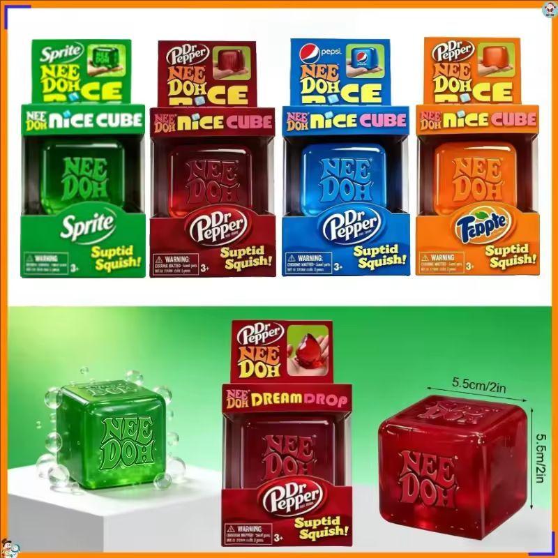 .Dr Pepper X Nee Doh Nice Cube Сквиши Игрушка для снятия стресса, Мягкий кубик-фиджет для сжатия, В подарок и для взрослых, Сенсорная игрушка для снятия тревожности