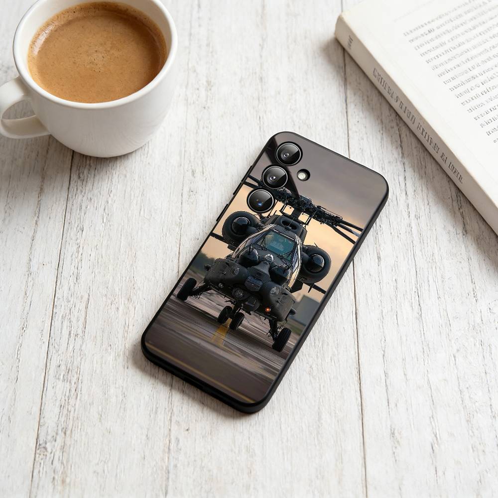 H-Helicopter Phone Case For Samsung Galaxy A73,A72,A71,A70,A53,A52,A51,Soft Silicone Black Cover