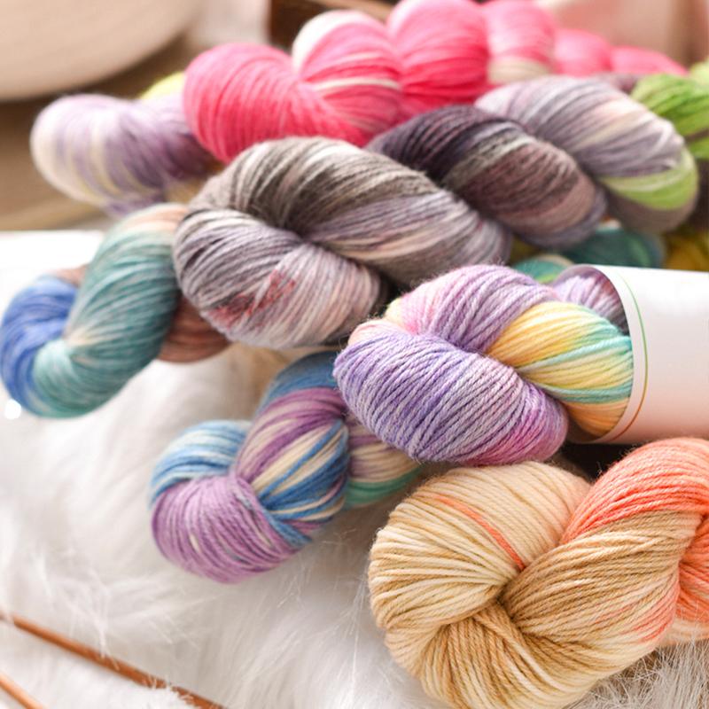 Набор меланжевой пряжи 100 г Artisan Чанки мотки шерсти ручной окраски