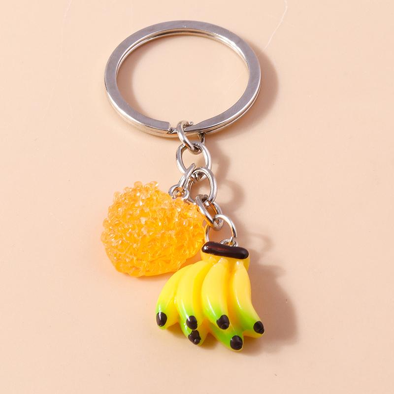 Cute Resin Simulation Food Keychain Cookies Chocolate Key Ring for Car Key Holder Handbag Pendant DIY Jewelry Gifts