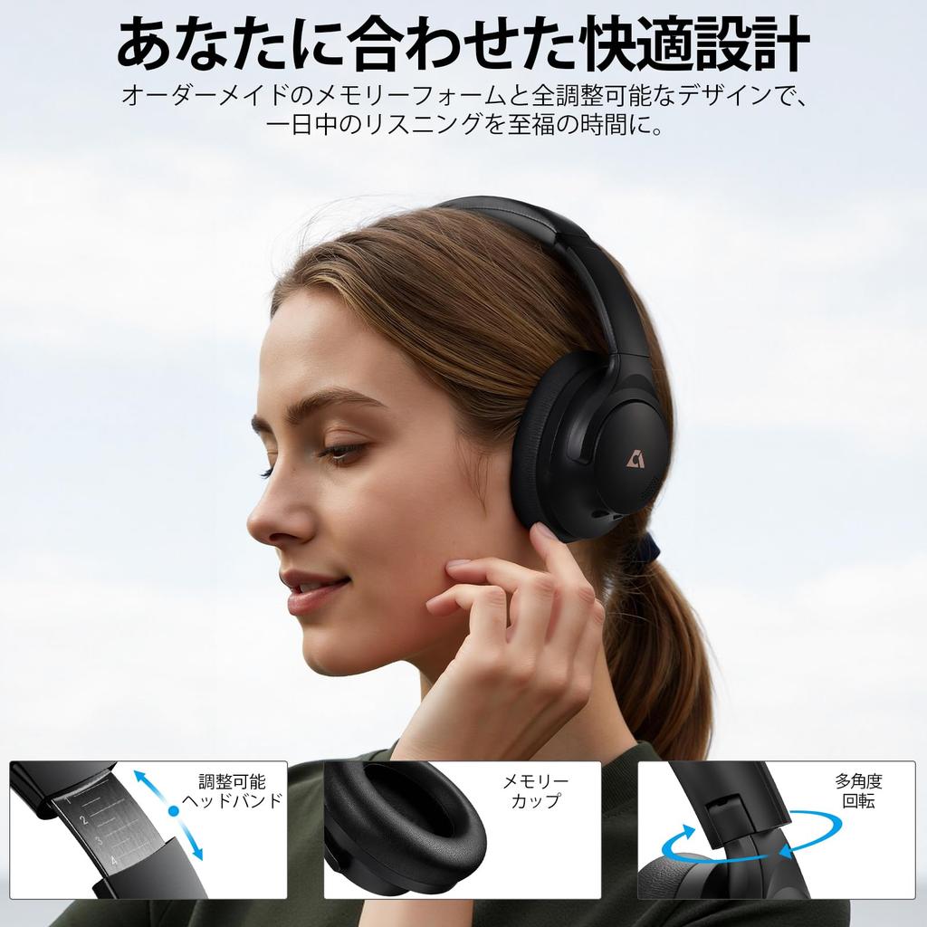Беспроводные наушники 1Mii AI Y8+ с шумоподавлением, Bluetooth 6.0, LDAC Hi-Res Audio, 100 часов воспроизведения, Удобная посадка, Складные для путешествий, ИИ
