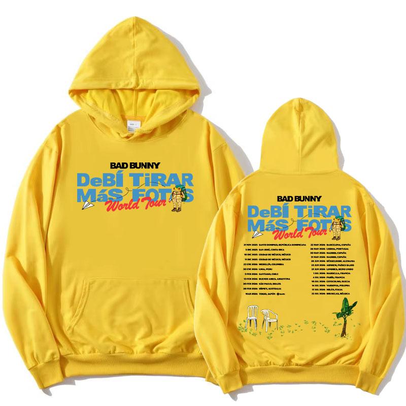 Bad Bunny Debí Tirar Más Fotos Худи Мирового Тура Худи с Длинным Рукавом и Капюшоном Альбом 2025 НОВЫЕ Толстовки Худи с Графическим Принтом