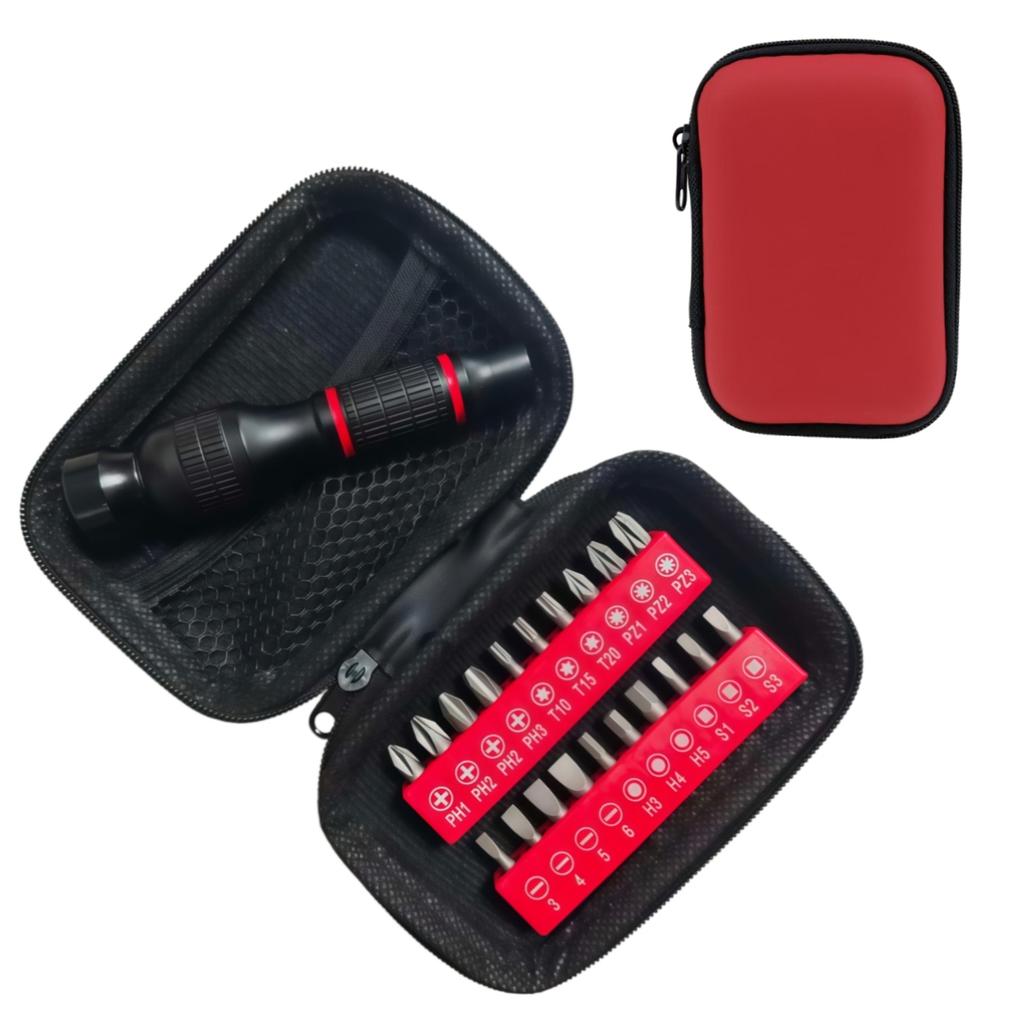 Многофункциональный набор отверток Рукоятка из алюминиевого сплава Универсальный интерфейс 6,35 мм Набор бит разного размера Длина 25 мм Набор инструментов