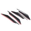 4Pcs Universal Front Bumper Spoiler Lip Splitter Fin Carbon Fiber Style Car Exterior Body Kits