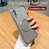 Plating Shockproof Clear Magnetic Ring Phone Case For Samsung Galaxy A05S A04S A03S A02S A52S M02 M12 M22 M32 4G Glitter Cover