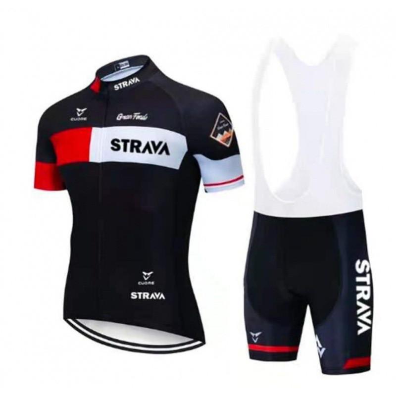 Хит продаж Велосипедная одежда Комплект с коротким рукавом STRAVA Мужская Женская Горный велосипед Спортивное оборудование Быстросохнущая Дышащая