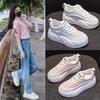 Special Mesh Spring New Dad Shoes Women's Casual Shoes French Round Head Thick Sole Heightening Casual Sports Shoes