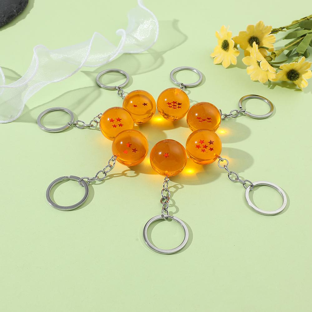 Anime Series 1-7 Stars Balls Z Stars Keychain Figures Toys Pendant Car Keyring Party Gifts Cosplay Props Accessories