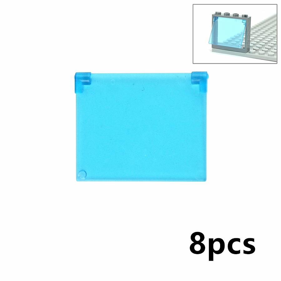 City Window Building Up Cubes Custom Build House Door Frame Glass Bricks Parts Fits 60594 60616 60621 60596 MOC Educational Tool Parts Fo