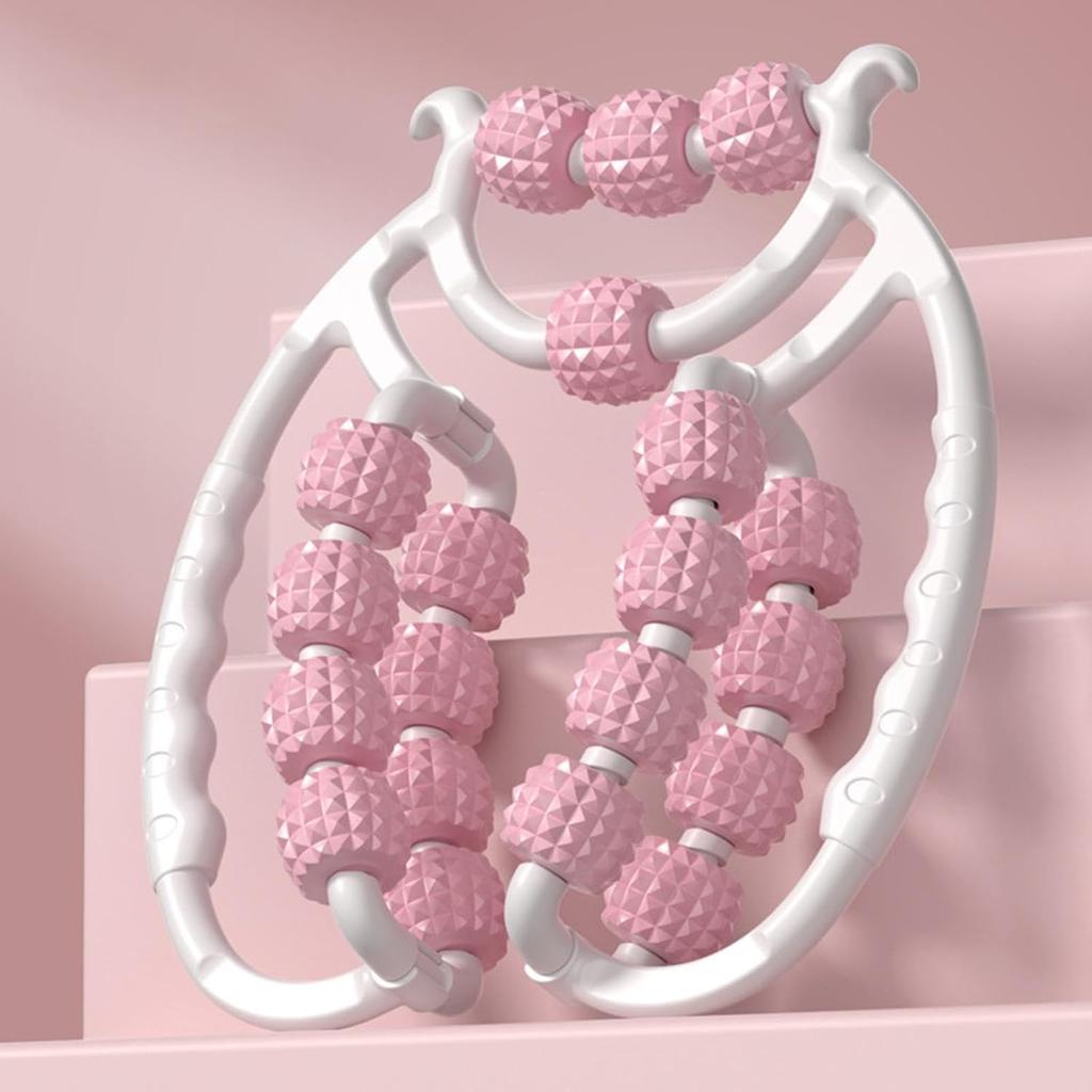 Массажный ролик Dickly Relax Roller 20 колес, Массажный ролик для расслабления мышц, Массажер для рук и ног, Круглые зажимы для ног для локтей, бедер, икр, ягодиц