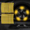 Car Wheel Reflective Strip, Rainbow Rim Decals for Cars Motorcycle Bike, Waterproof High Visibility Sticker for Tires