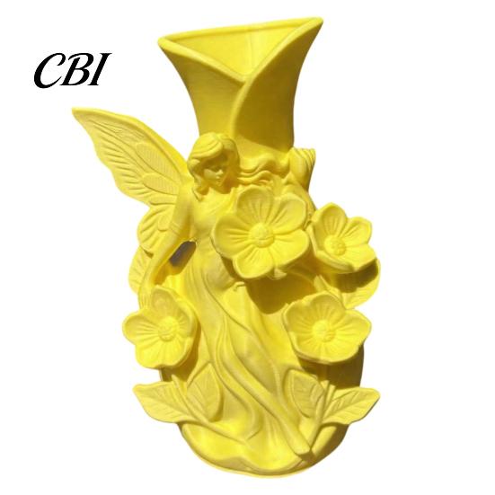 Dual-purpose Vase 3D Printed Fairy Garden Sculpture Vase, Fantasy Flower Pot with Forest Style Decor Statue, Dual-Use Holder for Desktop Entryway
