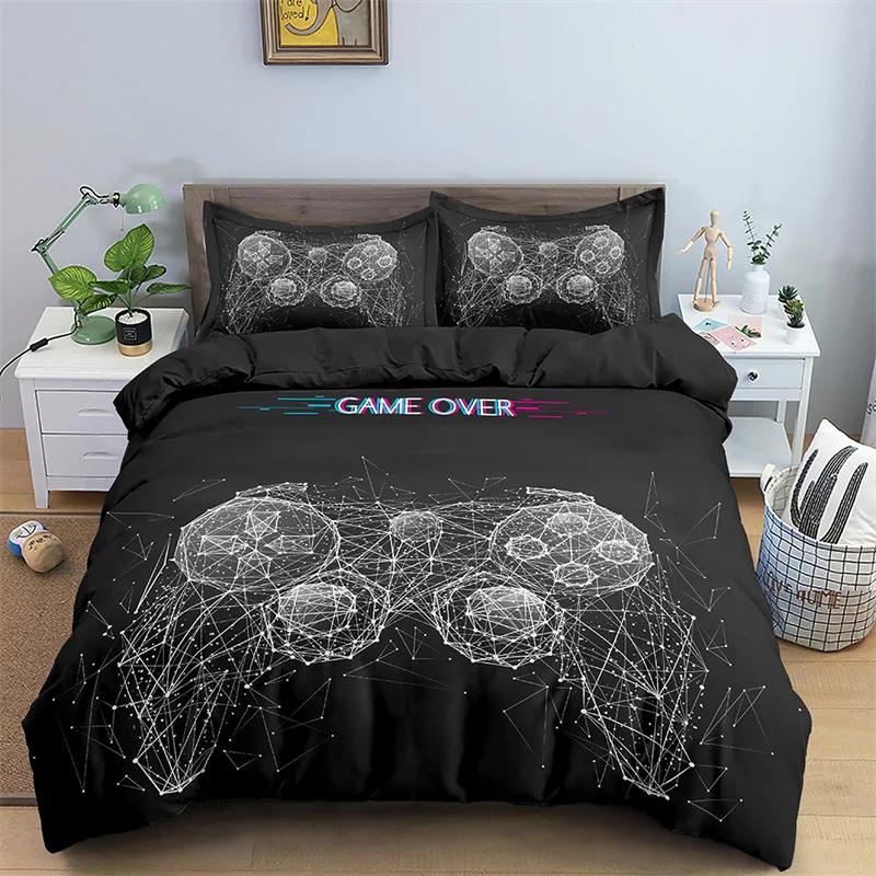 Comforter Soft Game Twin Full Queen King Bedding Set Microfiber Gamepad Controller Print Boys Video Games Comforter
