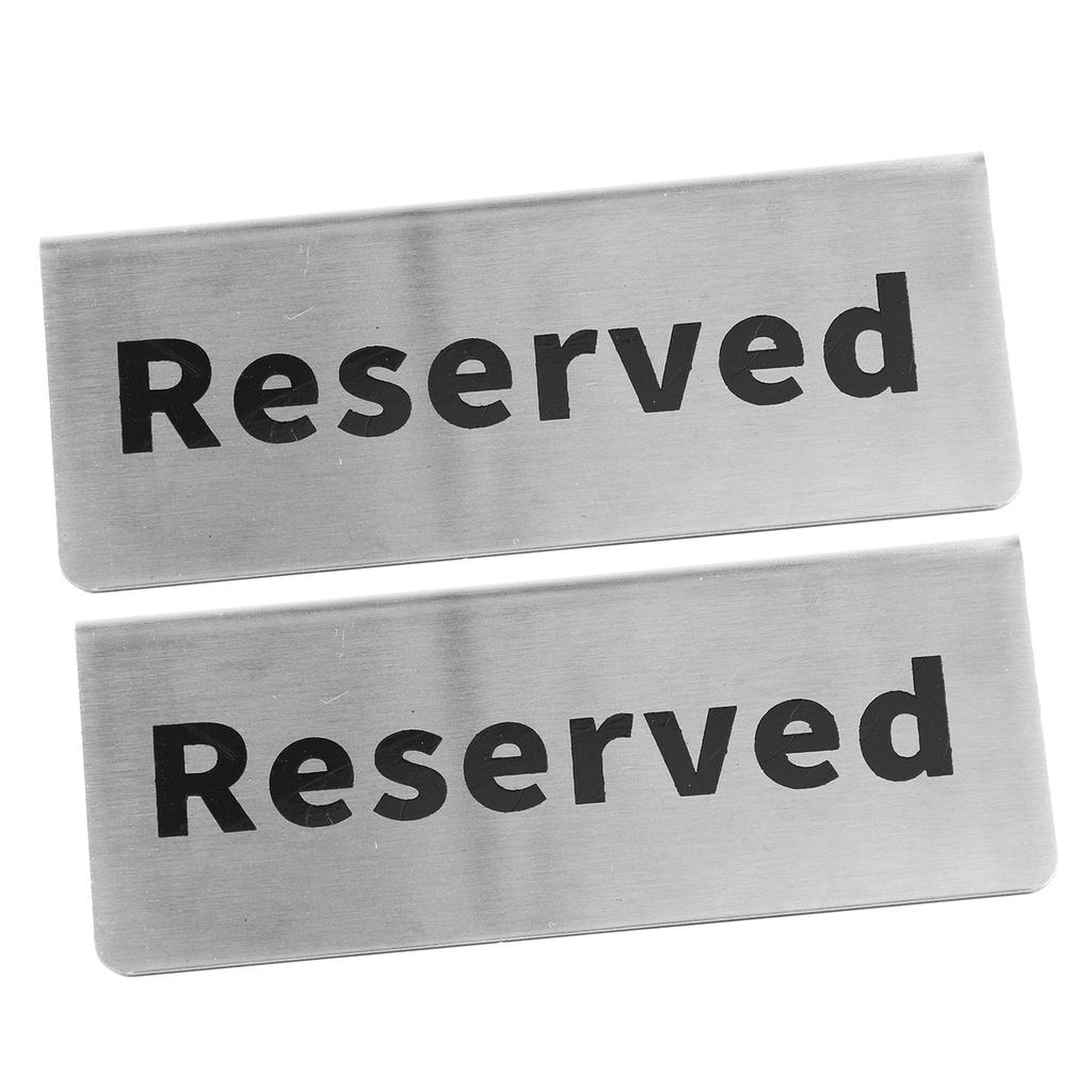 Table Top Sign Stainless Steel Double Sided Versatile Silver Tabletop Card Sign for Party Wedding Hotel
