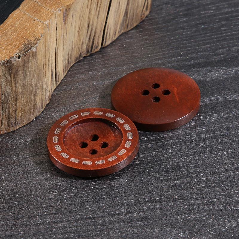 Solid Wood Clothes Buttons Men'S And Women'S Shirts Sweaters Jackets Button Accessories Children'S Coats Trench Coats Cardigan Wood Buttons