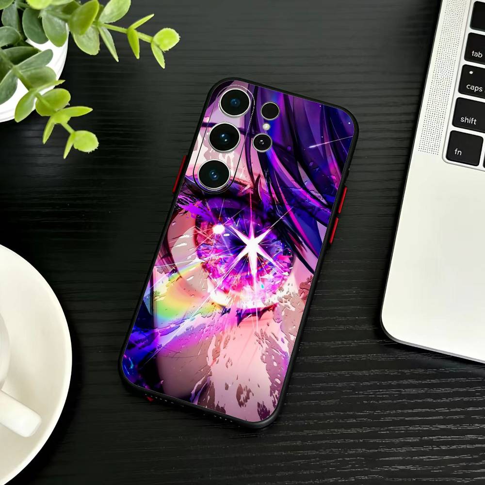 Oshi No Ko A-Аниме Милый Чехол Для Телефона Для Samsung S26,S25,S24,S23,S22,S21,S20,S30,Ultra,Plus,Fe,Note,5G Черный Чехол