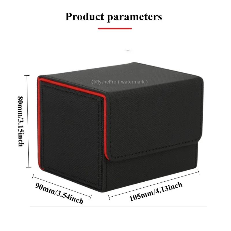 Commander Card Deck Box Fit 100+ Single Sleeved Card Storage Box Leather Magnet Magic Gathering Card Case for TCG CCG MTG Cards