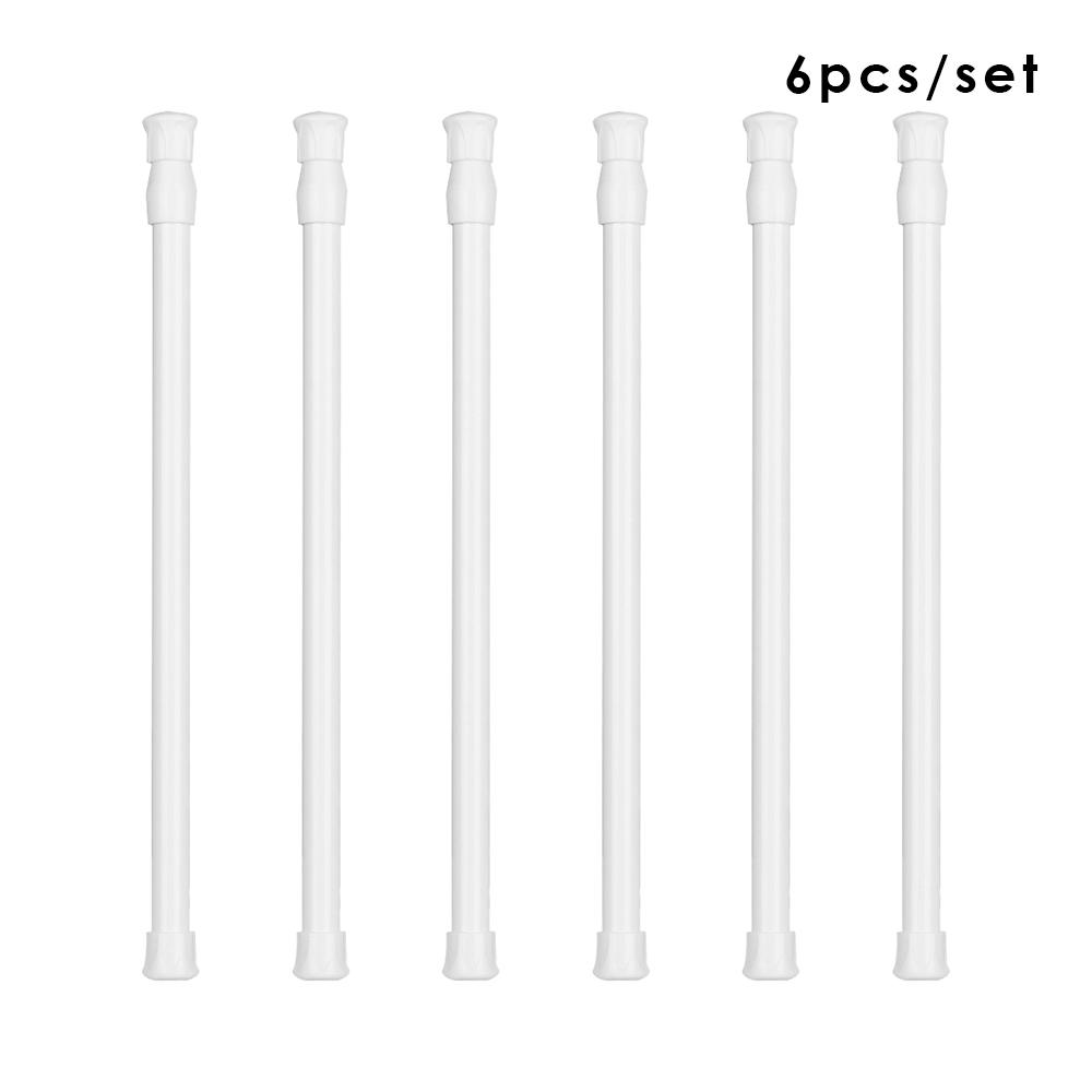 3 шт. многоцелевой сетчатый вуаль натяжной карниз для штор сетка стержни пружинные выдвижные телескопические подвесные штанги