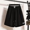 Спортивные шорты женские летние новые с высокой талией А-образного силуэта широкие свободные и тонкие брюки с пятью точками простые брюки для бега