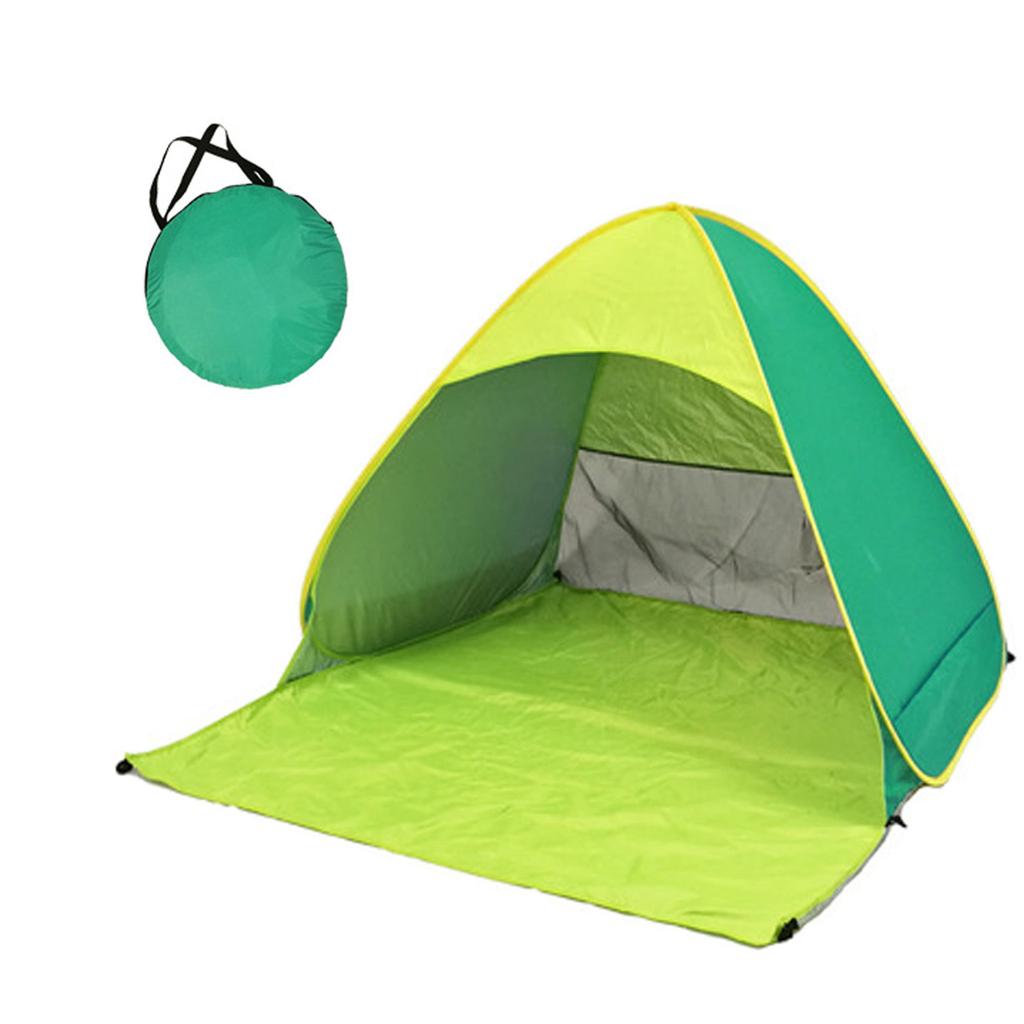 Пляжная палатка с защитой от ультрафиолета, портативный козырек от солнца на 3 человека, автоматическое расширение