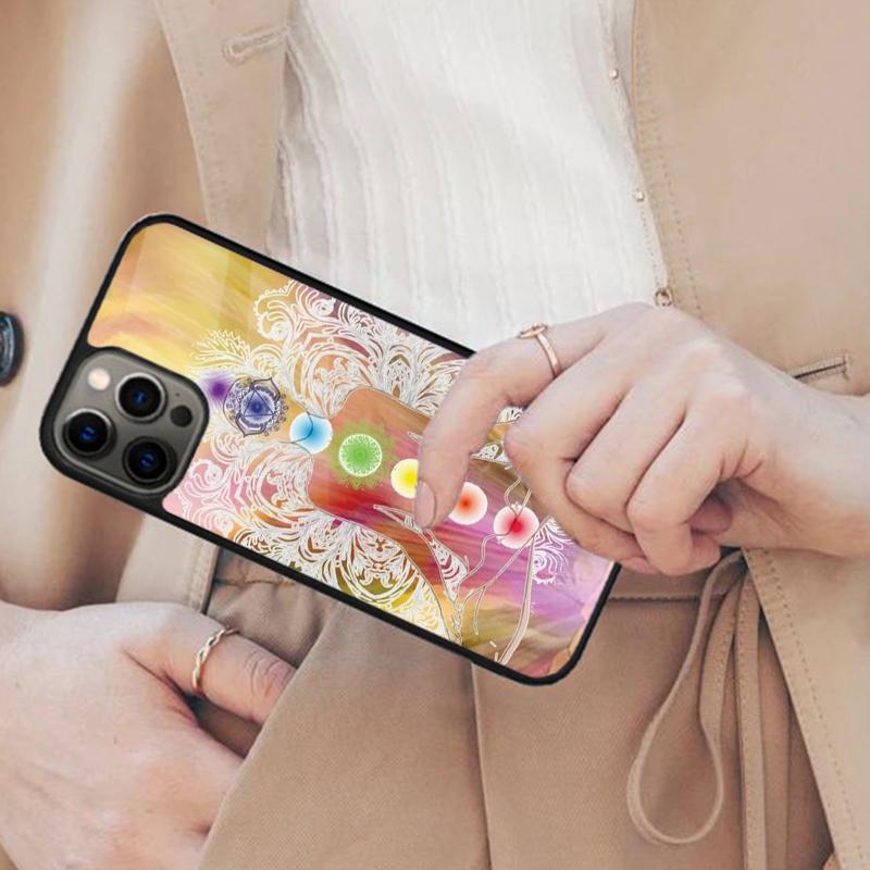 Магнитный чехол для телефона с мандалой чакр, для йоги, для APPLE iPhone 17 Air 16 14 13 12 Pro Max 15 Plus, беспроводной чехол MagSafe
