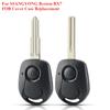 Чехол для ключа с дистанционным управлением с 2 кнопками для SSANGYONG Rexton RX7, чехол для брелока с необрезанным лезвием, сменный