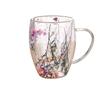 Floral Dry Flowers Cup Simple Heat Resistant Double Wall Glass Cup INS Trends High Borosilicate Glass Tea Coffee Cups