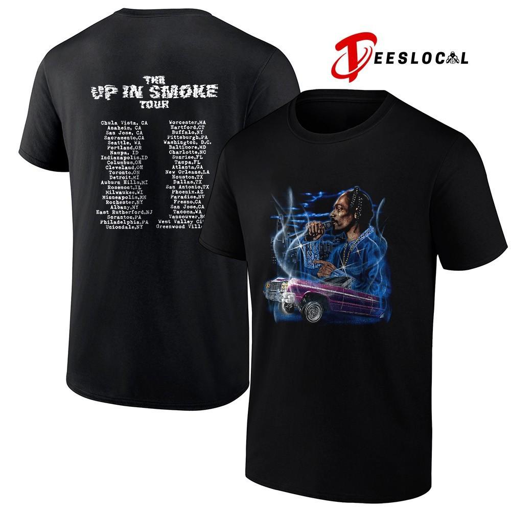 Up In Smoke Tour Graphic Cities Schedule Cotton Full Sizes Shirt NZ1519 Unisex T-Shirt