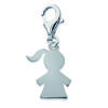 [G6332] — Серебряный кулон-подвеска «Девочка» — 15x10 мм