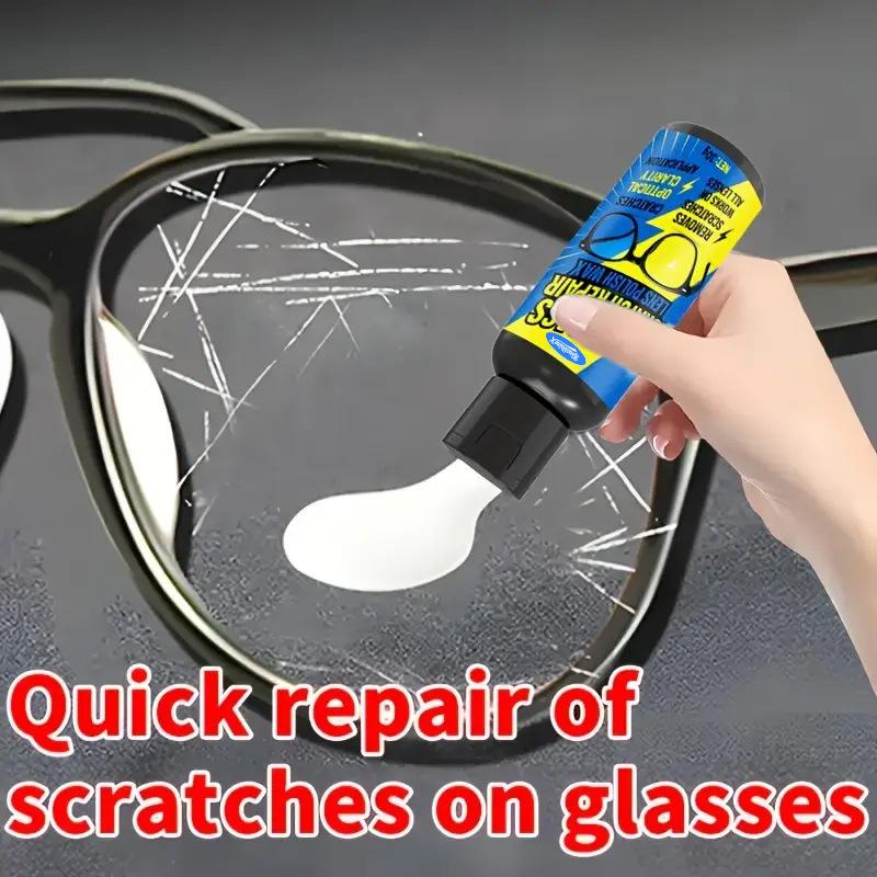 Eyeglass Repair Resin, Glass Lens Scratch Remover, Restore Yellowed & Worn Lenses, No-Grind Polish Cream