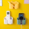 Wall Organizer with Hook Self-adhesive PP No Drilling Mobile Phone Plug Holder Office Supplies