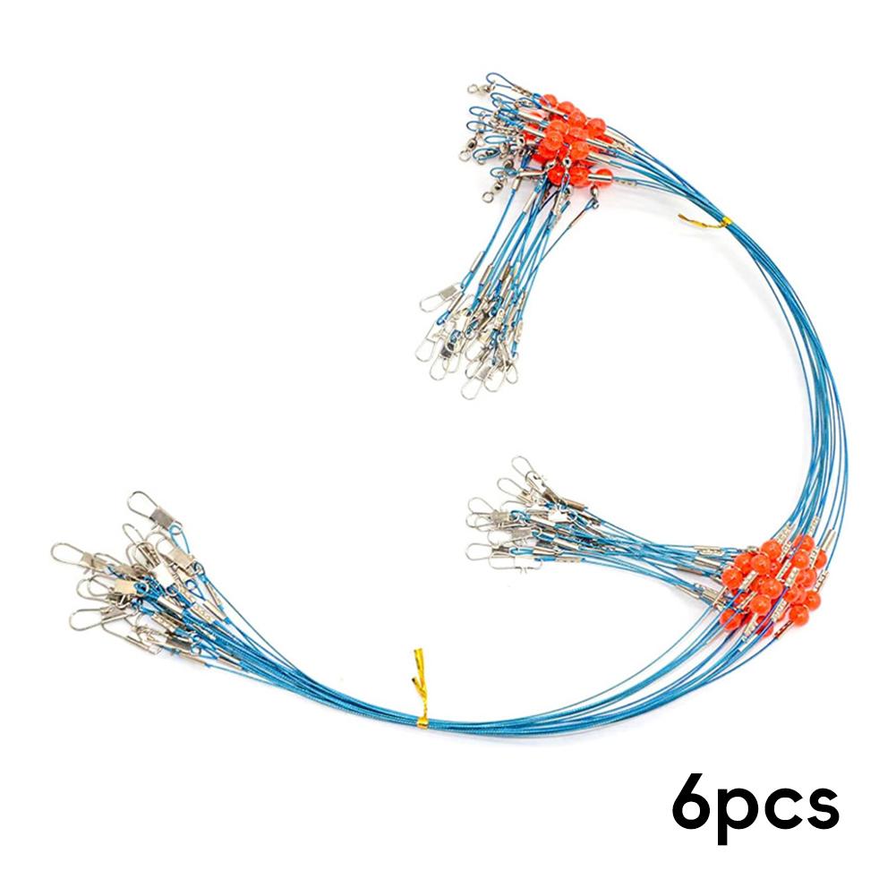 6шт приманка лидер леска анти-клещ нейлоновая проволока высокопрочная рыболовные снасти для наживок и крючков рыболовные принадлежности