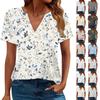 Women's Summer Fashion Casual Short Sleeve V Neck T-Shirt Tops