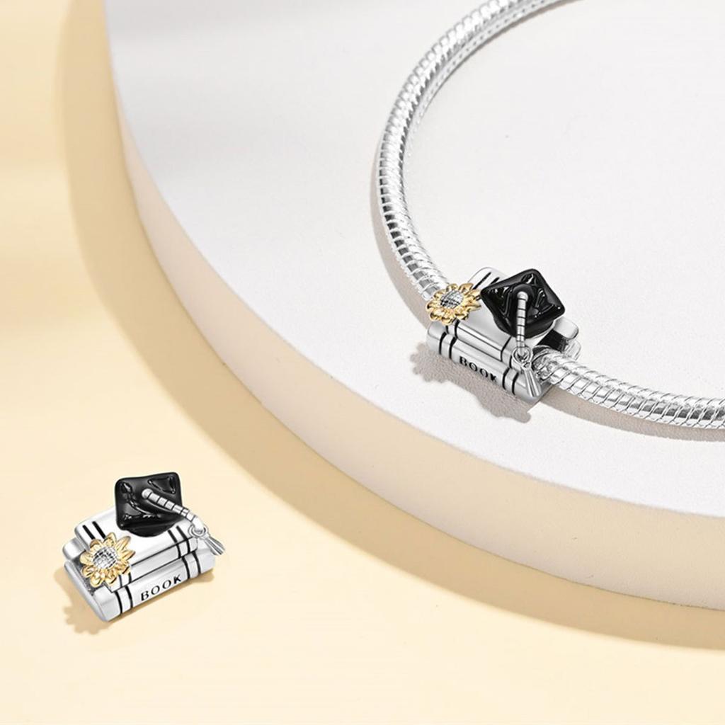 DIY Jewelry Accessories Graduation Owl Mortar Board Hat Pendant Charm