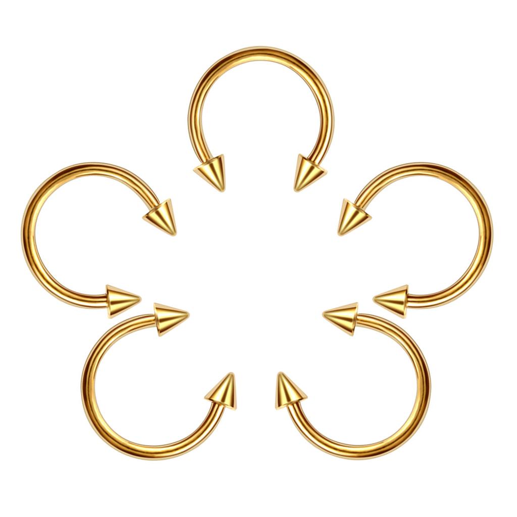 Simplicity Lip Labret Ring Clicker Piercings Tragus Nose Hoop Ear Stud Septum Surgical Steel Cartilage Seamless Body Jewelry Titanium Steel Sexy