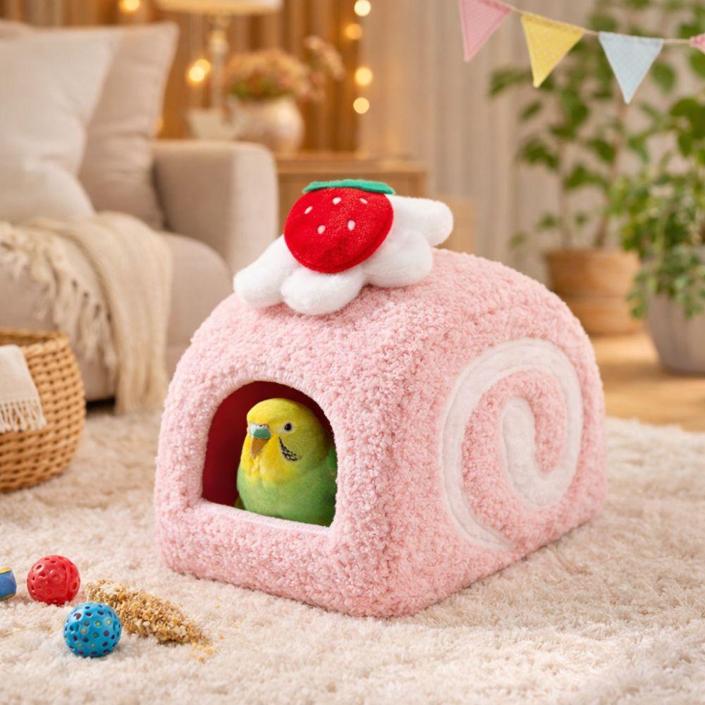 Warm Plush Hamster Cage Cute Pet Sleeping Bag Chinchilla Shelter Bird Hiding House Small Animal