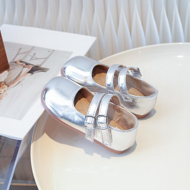 Весна Осень Девочки Принцесса Туфли Серебряные Детские Повседневные Кожаные Туфли Модные Универсальные Детские Школьные Туфли На Плоской Подошве