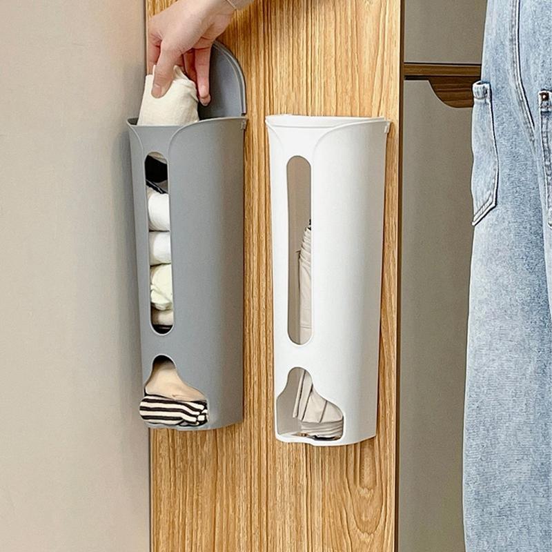 Настенный ящик для хранения нижнего белья, самоклеящийся, экономящий место, диспенсер для мусорных мешков, простой стиль, пылезащитный